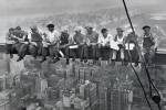 Lunch on a Skyscraper-black and white by Maxi Poster